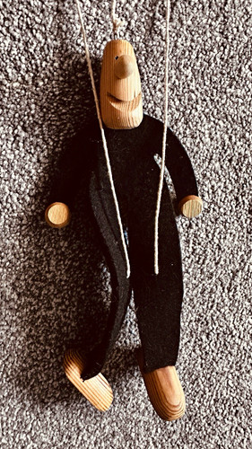 Vintage wooden puppet - puppet, with