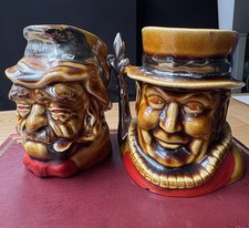 Set of 2 Lord Nelson Pottery Character Mugs Old Gaffer & Beefeater 1960s England