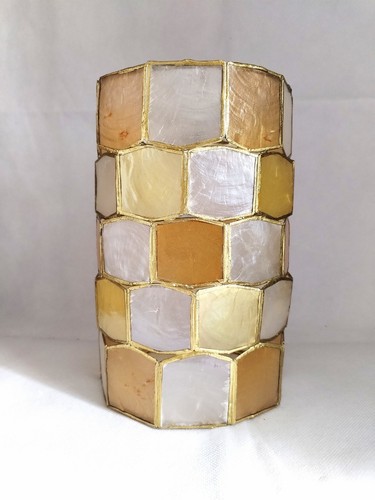 Capiz shell light shade gold - capiz,