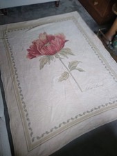 vintage cream pink terracotta gloria Eriksen peony throw 146 x 192 cm