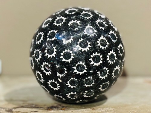 Black victorian carpet - black, ball