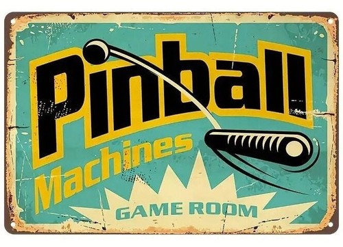 Pinball machines game room tin - machines,