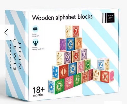 John lewis wooden alphabet - john,