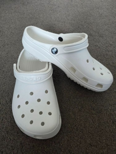 Classic white ladies crocs - white,