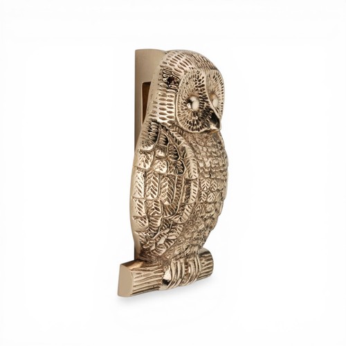 Solid brass owl door knocker - solid,