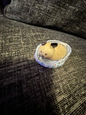 Wooden Pet Cat & bed For Dolls House 