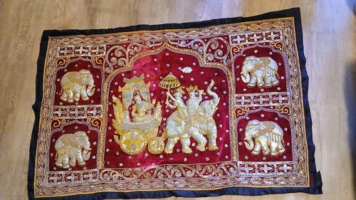 Vintage thai kalaga tapestry - kalaga,