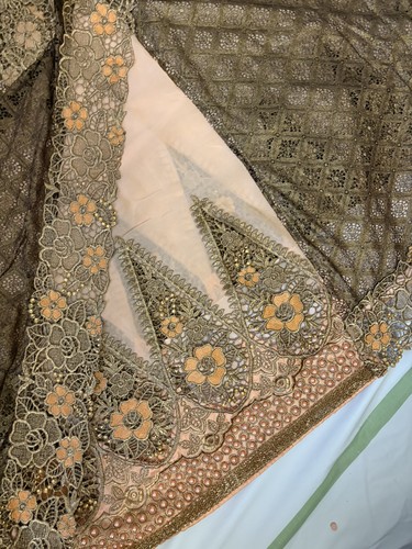 Indian sari peach brown - indian,