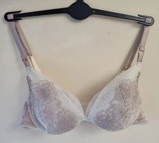 M&S AUTOGRAPH Padded Plunge Bra Lace Lingerie 32–34 B–D De-Branded