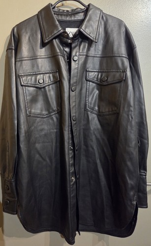 Zara faux leather - faux, shirt