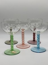 Set of 5 Handblown Twisted