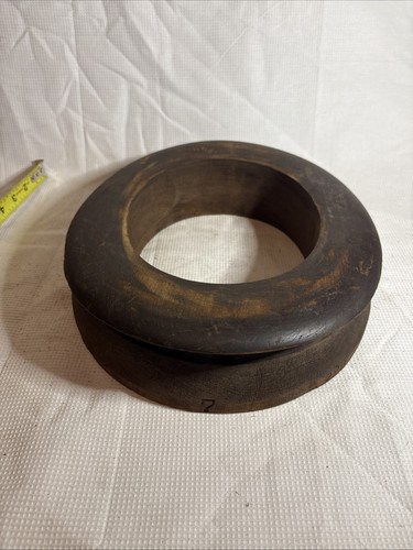Antique wooden block hat brim - block,