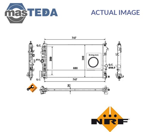 53777 engine cooling radiator - 53777,