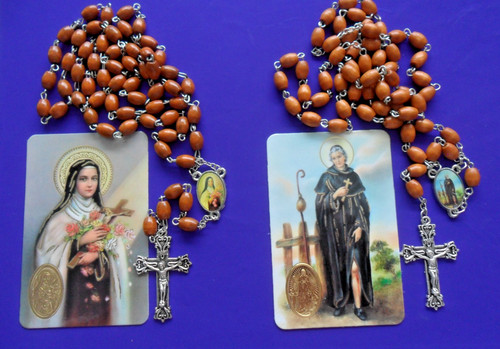 Wooden rosary beads saint - beads,,
