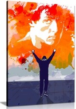 Rocky Canvas Pop Art Sunset Abstract Quote Canvas Wall Art Print Home