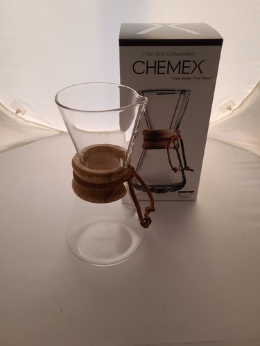 Chemex cup wood neck - neck, glass