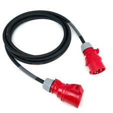 32Amp 415V IP44 5 Pin 3 Phase Extension Lead 4mm² Heavy Duty Industrial Rubber