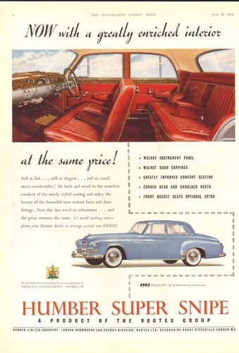 1954 humber super snipe - 1954, car