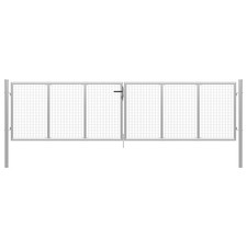 Mesh Garden Gate Outdoor Door Gate Patio Fencing Barrier Edging Door vidaXL