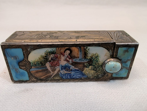 Antique enameled 800 silver - antique,