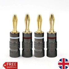 4pcs 4mm banana plugs 24k - 4pcs,