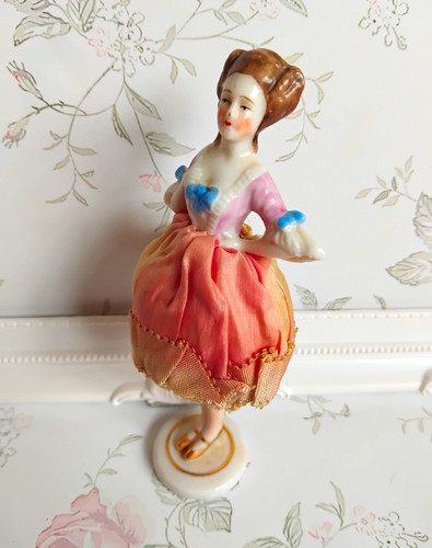 Vintage porcelain pincushion - porcelain,
