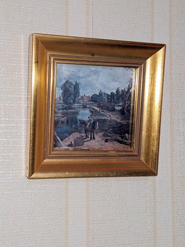 Miniature giltwood picture - giltwood,
