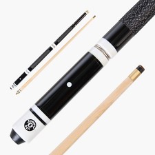 Jonny 8 Ball BLACK 4 Piece Hardwood Adjustable Snooker Pool Cue 11mm Screw Tip