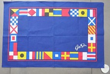 Vintage Tea Towel Nautical Flags 1990s Gone Sailing Printed Unused P&O Ferries