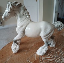 Beswick Dapple Grey  Gloss Cantering Shire by Arthur Greddington No. 974