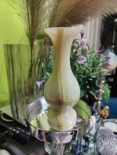 Vintage Egyptian Onyx Marble Alabaster Stone Vase 