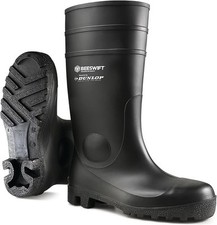 DUNLOP Ladies womens safety Work Boots Knee High Rain Wellies Black size UK 4