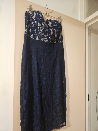 Lace navy tube - navy, dress