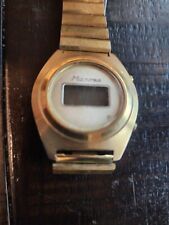 MICROMA LCD DIGITAL VINTAGE QUARTZ WATCH, PARTS OR REPAIR. OLD, -HR