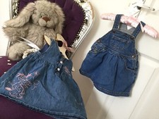 Gruffalo Denim Dress + Baby Girl Gap Denim Pinafore Sweet Cute 3 To 6 Months