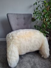 Genuine Sheepskin Rug Pelt Natural Soft Fluffy Fleece Ivory White Large 130 cm