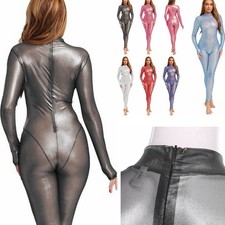 UK Women's Shiny Sheer Unitard