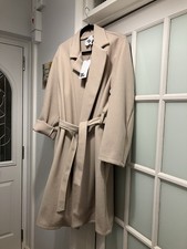 Ladies Beige Wrap Unlined Coat