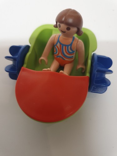 Playmobil girl paddle boat - girl, &
