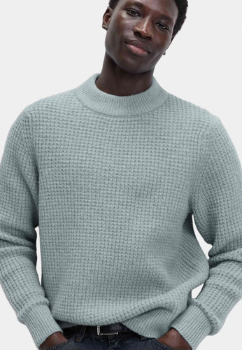 Mens light grey waffle - m&s,