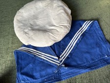 Vintage Children’s Dress Up Sailor Hat And Bib Scarf. EM297