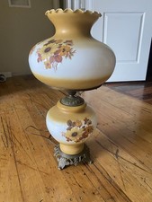 GWTW Hurricane Lamp Floral