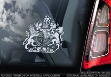 ROYAL COAT OF ARMS  Car Sticker, Window Decal British United Kingdom Crest V01BW