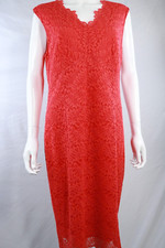 WALLIS Red Lace Dress UK Size 14