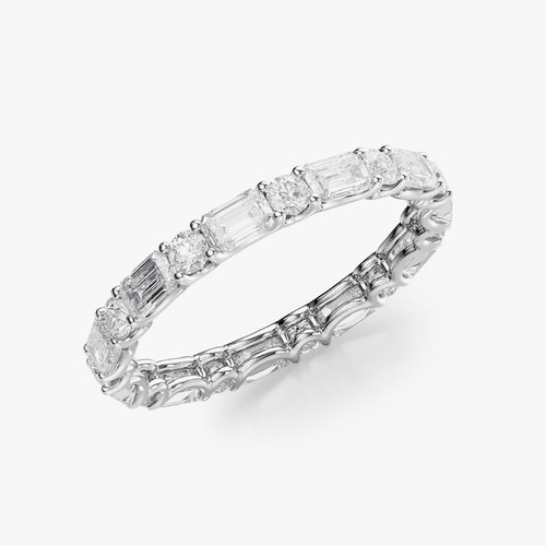 Emerald cut diamond band 950 - cut,