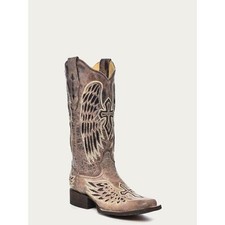 Corral Women's Brown Wing Cross Cowboy Boots Size 9.5-worn twice