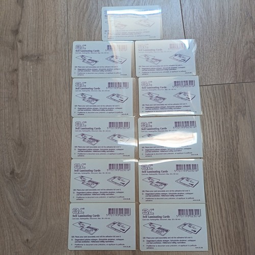 Self laminating id card - x,