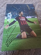 Hand Signed Zlatan Ibrahimovic Photo Ac Milan With Coa