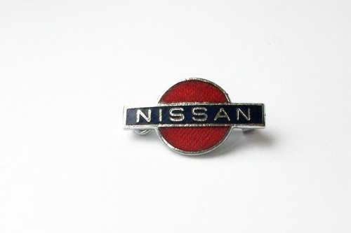 Nissan enamel lapel pin - nissan,