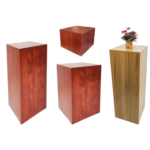 Wood cube pedestal - cube,